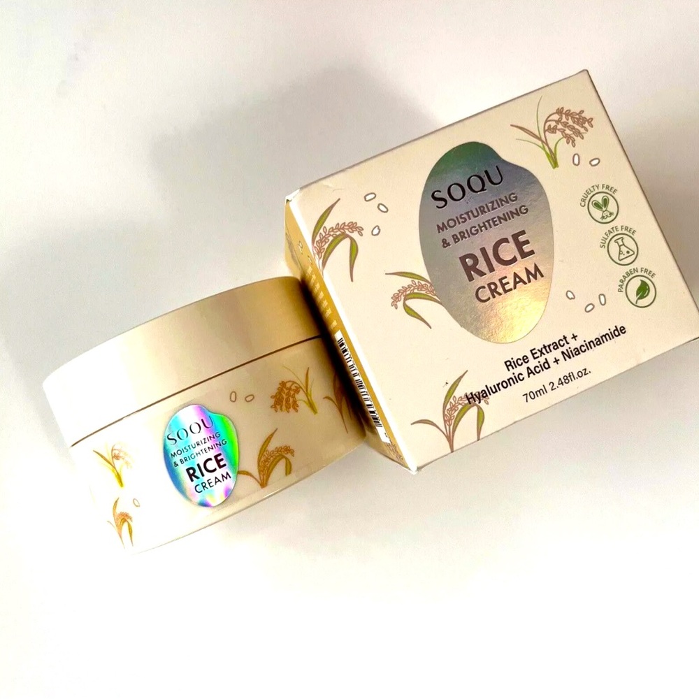 Korean SOQU Moisturizing Brightening Rice Serum + Cream K-Beauty